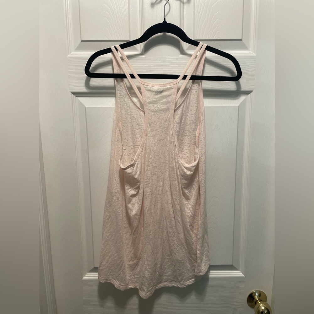Unity Soft Pink Textured Design Relaxed Tank Top - Picture 3 of 5